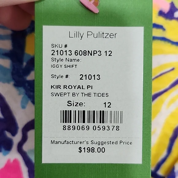Lilly Pulitzer Ladies Size 12 Iggy Shift Dress Sleeveless Floral Zip Back